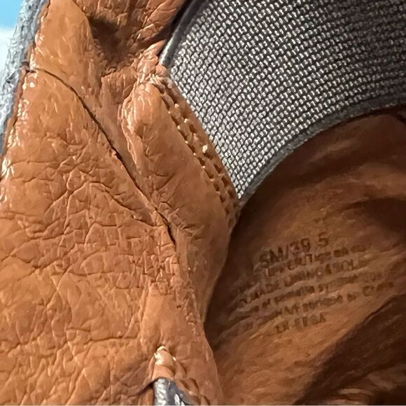 𝅺lucky Brand Eesa Distressed Leather Ankle Bootie Heels - Picture 8 of 13